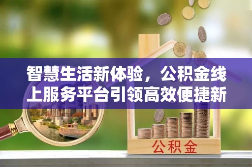 延津智慧生活新体验，公积金线上服务平台引领高效便捷新潮流