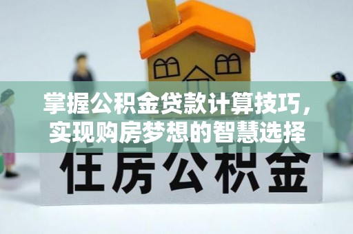 延津掌握公积金贷款计算技巧，实现购房梦想的智慧选择